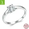 Suministro transfronterizo anillo de plata s925 80 puntos diamante Mosan personalidad simple nicho anillo joyería al por mayor MSR005