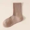 Calcetines de Algodón Puro para Mujer, Calcetines de Ángulo Recto para Otoño e Invierno, Calcetines de Media Pantorrilla sin Costuras Absorbentes de Sudor, Calcetines de Algodón Anti-Pilling, Calcetines Zhuji al por Mayor