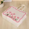Bolsa Simple de Tulipán No Tejida Bolso de Mano Peritoneal Bolso de Regalo Engrosado Bolsa de Compras para Ropa Listo para la Venta