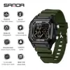 Reloj Electrónico Sanda Multifuncional de Moda Reloj Despertador con Temporizador de Cuenta Regresiva Pantalla Única Cuadrado Luminoso Estudiante Resistente al Agua