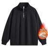 Sudadera Retro Americana con Media Cremallera y Cuello Alto para Hombre, Color Sólido, Algodón Grueso, Corte Holgado, Talla Grande, Top de Marca de Moda para Primavera y Otoño