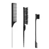 Set Popular Transfronterizo de Tres Piezas para Cuidado y Estilismo del Cabello, Set de Peines, Cepillo para Cejas, Herramientas de Iluminación, Herramientas de Estilismo con Cola Puntiaguda Venta al por Mayor