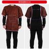 Ropa Protectora de Cuero de Vaca Resistente al Desgaste, Aislante al Calor, Anti-Quemaduras y de Alta Temperatura para Soldador, Delantal de Soldador con Vestimenta Inversa, Ropa de Trabajo para Soldadura por Arco de Argón