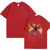 Camiseta Impressa Frente e Verso Demogorgon Venda Quente Transfronteiriça Manga Curta Solta Tamanho Europeu Top de Modal 1126-12