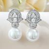 Pendientes Longlongjin 2023 con perlas sintéticas artificiales de 11 mm en plata 925, estilo antiguo, oferta especial de TikTok.