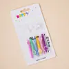 Estilo ins decoração de bolo de aniversário de desenho animado velas flores chapéus de festa urso de pelúcia rosto sorridente corações velas de aniversário infantil