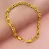 Moda Europea y Americana Pulsera Sencilla Chapada en Oro de 18K Pulsera Geométrica Tipo Tanque de 4MM Venta Caliente Transfronteriza Fábrica Directa de Joyería