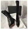 Botas largas de tacón alto con punta para mujer, nuevo modelo 2026, botas altas de tacón grueso, botas de cuero versátiles adelgazantes hasta la rodilla para mujer