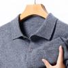 Casaco de lã 100% de abotoamento simples masculino lapela cardigã de tricô moda casual nova primavera e outono suéter masculino