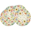 Jogos Americanos Redondos Mais Vendidos na Primavera e Verão, Decorações de Mesa Florais em Aquarela, Jogos Americanos Redondos de Linho, Venda Direta do Fabricante