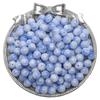 Cuentas de porcelana con halo de vidrio de 8 mm, cuentas redondas, pulsera de cuentas hecha a mano para bricolaje, collar, cuentas sueltas, accesorios de joyería, venta al por mayor