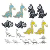 Aleación con Goteo de Aceite Animales de Dibujos Animados Dinosaurio Colgante DIY Collar Pendiente Llavero Accesorio de Joyería Kit de Materiales