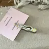 Viento Frío Metal Plateado Línea Ondulada Pasador Geométrico Rectangular Gota de Agua Pinza de Pico de Pato Pinza para Flequillo Pasador
