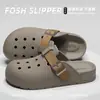 Sandalias Baotou antideslizantes de suela gruesa para mujer, de verano, para exteriores, a la moda, para playa, hogar y interior