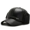 Nova Boina Masculina de Inverno com Forro de Veludo Espesso, Chapéu Plano Casual para Exterior, Quente, de Algodão, à Prova de Vento, Proteção para as Orelhas, Boné de Baseball