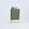 Garrafa Pequena de Aço Inoxidável 304 Transfronteiriça 9oz Garrafa Quadrada Personalizada Meio Libra Metal Portátil para Exterior Garrafa Plana Atacado