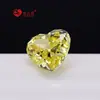 Coração Personalizado 4K Corte Flor de Gelo Quebrado Brilhante Torneiro Cor Clara Amarelo Ganso 7a8a Pedra Artificial CZ Diamante Branco Zircônia