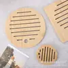 Posavasos de Madera de Bambú para Ollas, Posavasos para Tazones, Posavasos de Madera, Soportes para Tazas de Té de Ceremonia del Té Japonesa, Posavasos Aislantes de Madera, Esterillas de Madera, Posavasos de Madera para Cafetería