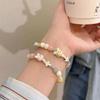 Pulsera de cerámica ajustable linda para novias ins pulsera de pareja de dibujos animados 2023 Otoño Nuevo Diseño anillo de color