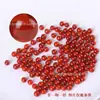 Cuentas Sueltas Rojas del Suroeste Natural Mineral Crudo Patrón de Llama Color Completo Completo Cuentas Redondas Pulsera DIY Collar Accesorios para Juguetes Cuentas