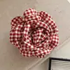 Presilha Plaid Rosa Francesa Suave para Mulheres 2025 Nova Presilha de Cabelo de Alta Qualidade na Parte de Trás da Cabeça para Mostrar Volume do Cabelo Presilha de Tubarão