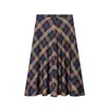 Comércio Exterior Atacado Estilo Europeu e Americano Inverno Novo Roupas Femininas Versátil Cintura Média Saia Cape Xadrez Saia
