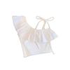 Chaleco de Verano para Niña con Hombro Descubierto 2025 Nuevo Verano Moda para Bebé Niña Tirantes Ropa para Niños Top sin Mangas con Volantes