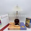 Corea ins retro vintage girly mesita de noche casa de huéspedes dormitorio decoración lámpara de mesa metálica plisada mesita de noche