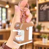 Llavero Creativo de Máquina de Café de Simulación para Descompresión Mini Divertido Alivio del Estrés Juguete de Comida para Niños Colgante de Bolsa de Juego Regalo