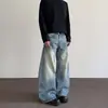 Jeans Americanos de Calle Rectos Ligeramente Acampanados para Hombre, Primavera 2026, Jeans Casuales de Corte Limpio Estilo Vintage para Hombre