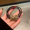 Cuerda para el Cabello Cuadrada de Diamante Brillante de Moda de Lujo Ligero Anillo para el Cabello de Alta Calidad Alta Calidad Alta Calidad Banda para el Cabello con Bola para Cola de Caballo Accesorios para el Cabello