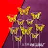 Novo Plug-in Colorido Dourado e Prateado de Borboleta para Bolo de Aniversário Linda Decoração de Bolo Plug-in para Bolo Decoração de Bolo Borboleta