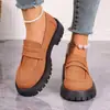 Mocasines de talla grande para otoño 2026 transfronterizos, zapatos casuales de estilo británico para mujer, tacón grueso, suela gruesa, zapatos vintage para mujer