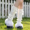 Calcetines de Capas Lolita para Mujer, Calcetines Blancos con Volantes y Lazos Multicapa, Calcetines para Pantorrilla Estilo Girl Japonés, Venta al por Mayor Mixta en Lotes Pequeños