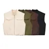 Ins estilo europeo y americano transfronterizo 2026 nueva moda elegante Amazon venta al por mayor de ropa para mujer chaleco holgado con cuello alto para el día a día