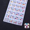 Taladro AB de vidrio cuadrado grueso con doble agujero de fondo plano para coser a mano, de color blanco, de alto brillo, para bodas, accesorios de joyería DIY