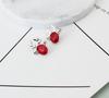 Versión coreana de los fabricantes mayoristas de pendientes boutique, pendientes de asta de piedras preciosas de cristal, pendientes de reno navideños tridimensionales de lujo.