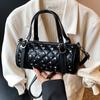 Bolsa Pequeña de Bordado de Diamantes para Mujer 2026 Nuevo Verano Versátil Bolso Cruzado de Moda Exquisito Súper Popular Bolso de Mano Bolso Redondo Tipo Cubo