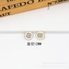 Botão pequeno redondo e vazado com flor esculpida em forma de coração, flor cinco estrelas, fivela de camisa masculina e feminina, fivela de pé alto, fivela costurada à mão, botão unissex masculino e feminino