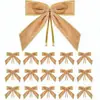 Colgante de lazo de terciopelo rojo, lazo navideño aterciopelado, caja de regalo de árbol de Navidad, fabricante de decoración floral navideña