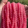 Venta al por mayor Cuentas de Vidrio de un Solo Color 4/6/8/10/12 mm Cuentas Sueltas Material de Jade Imitación Pulsera Cuentas Redondas Cuentas Espaciadoras Accesorios