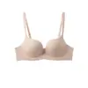 Sutiã Sem Costura Liso de Verão para Mulheres com Seios Pequenos, Push-Up, Acolchoado, Expansão Lateral, Realçando a Aparência, Coleta Lateral dos Seios, Sutiã Sem Fio