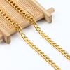 Corrente de cauda de aço inoxidável de 5mm banho a vácuo ouro 18K corrente de cauda grossa corrente de extensão corrente para joias DIY atacado