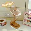 Luz Noturna Criativa Dobrável com Clipe e Bateria de Botão, Design Fofo de Marmota, Luminária de Mesa com Clipe para Dormitório, Lâmpada de Estudo