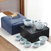 XYT Juego de Té Kung Fu Portátil para Viaje al Aire Libre, Juego Pequeño, Hogar, Bandeja de Té Simple, Tetera, Taza de Té, Juego de Té Personalizado