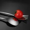 Cuchara Coreana Personalizada de Acero Inoxidable 316 Cuchillo y Tenedor para Bistec de Hotel y Hogar Cuchara para Comer Cuchara Larga Cuchara Redonda para Postre
