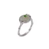 Yilu Jade Hetian Plateado Jade Qingshui Joyería de Plata Plata de Ley S925 Hebilla de Seguridad Hoja de Bambú Estilo Nacional Nuevo Anillo Chino Listo en Stock