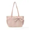 Bolso Tote para el Trayecto Escolar para Niñas 2026 Nuevo Otoño Casual Ligero Bolso de Hombro Gran Capacidad Bolso de Tela Rayada