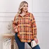 En Stock Camisa Casual Suelta de Manga Larga con Retazos para Mujer