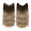 Peluca Transfronteriza para Mujer Extensiones de Cabello de una Pieza Largo Ondulado Rizado Esponjoso Natural Clip Línea de Pesca Pieza de Peluca de Cabello